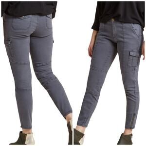 ModCloth NWT Utility Devotee Pants in Grey Size 0 Skinny Mid Rise Zipper Ankle